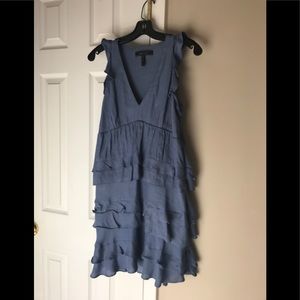BCBG ruffled denim dress